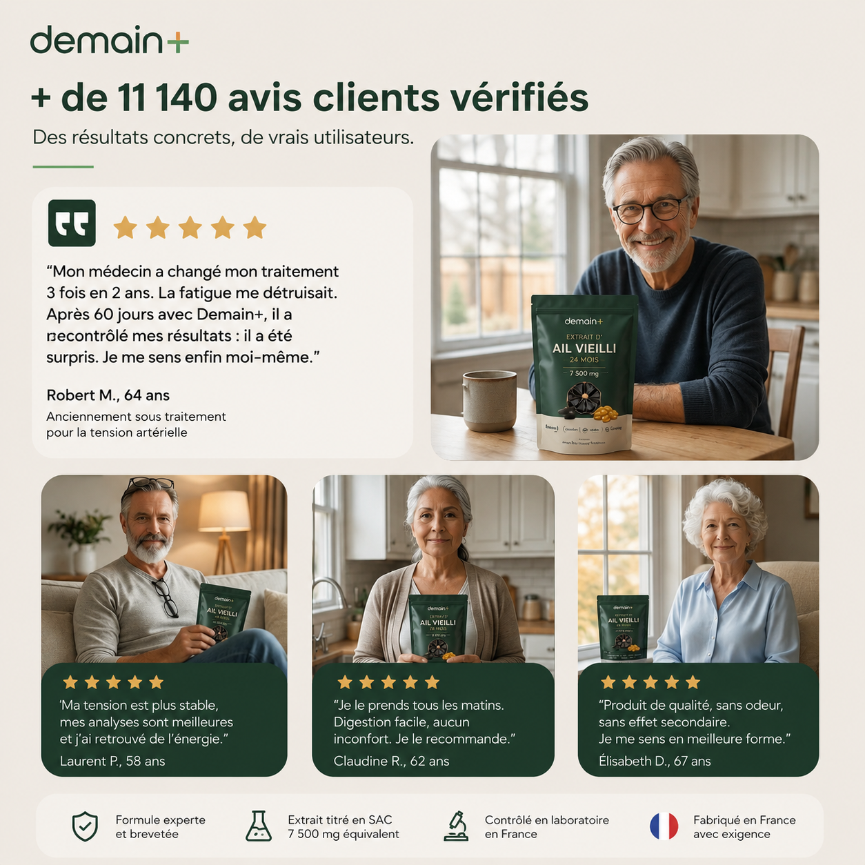 Extrait Naturel d'Ail Vieilli — Tension, Cholestérol & Bien-être global