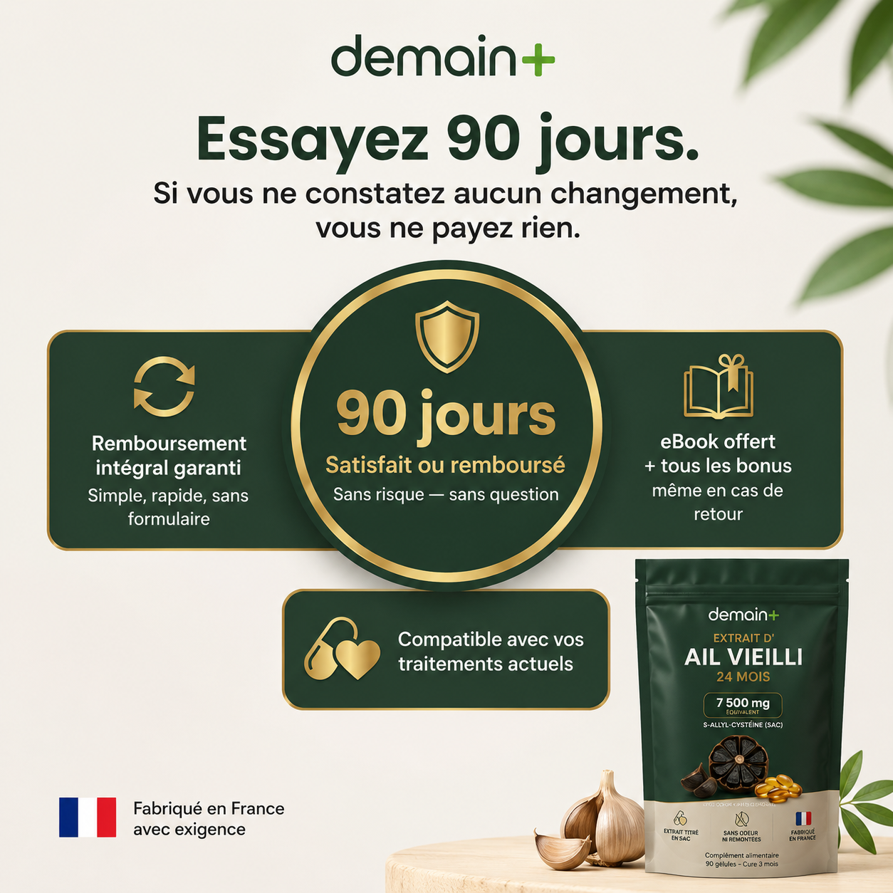 Extrait Naturel d'Ail Vieilli — Tension, Cholestérol & Bien-être global