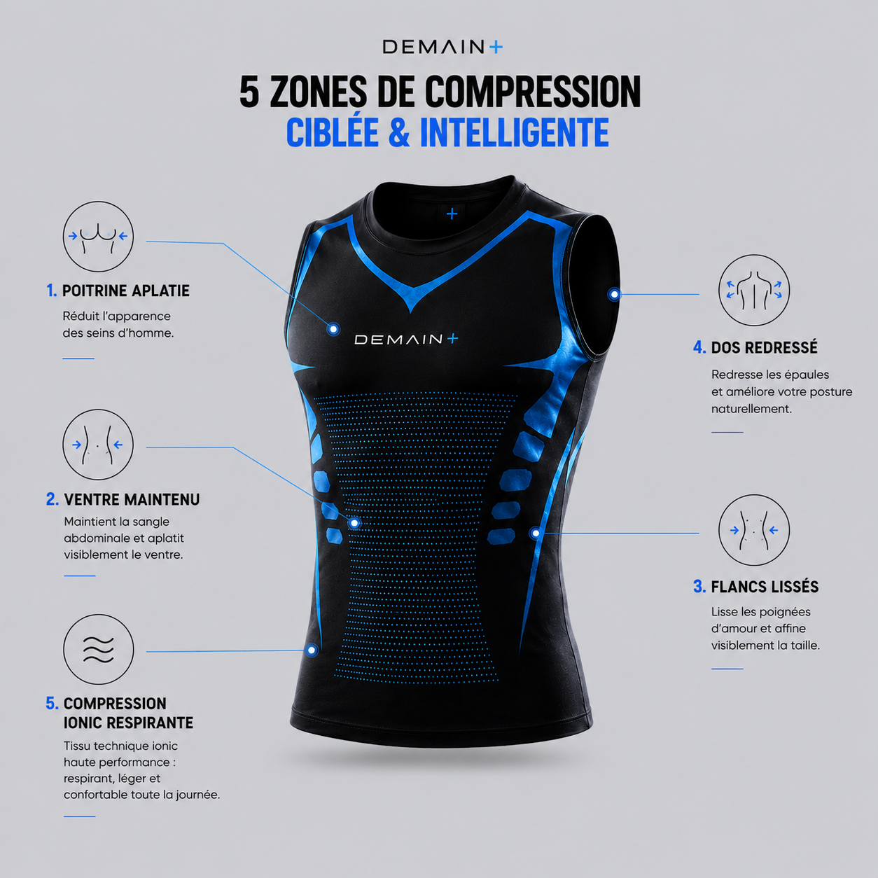 Demain+ | Débardeur de Compression Gainant