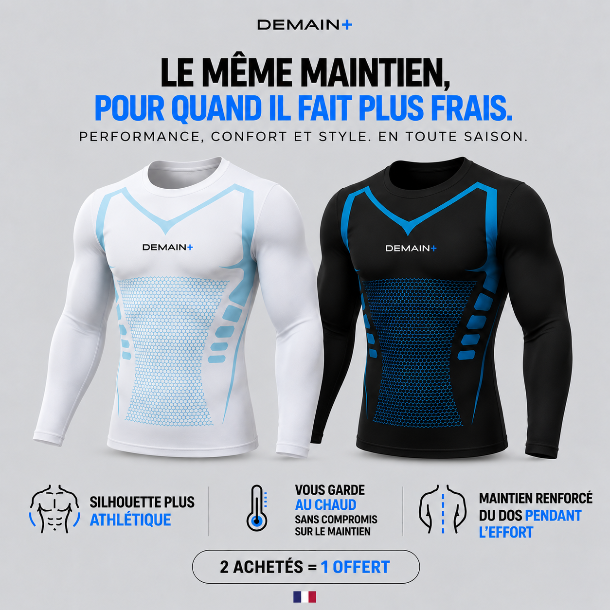 T-Shirts Manches longues de Compression Gainant (PACK)