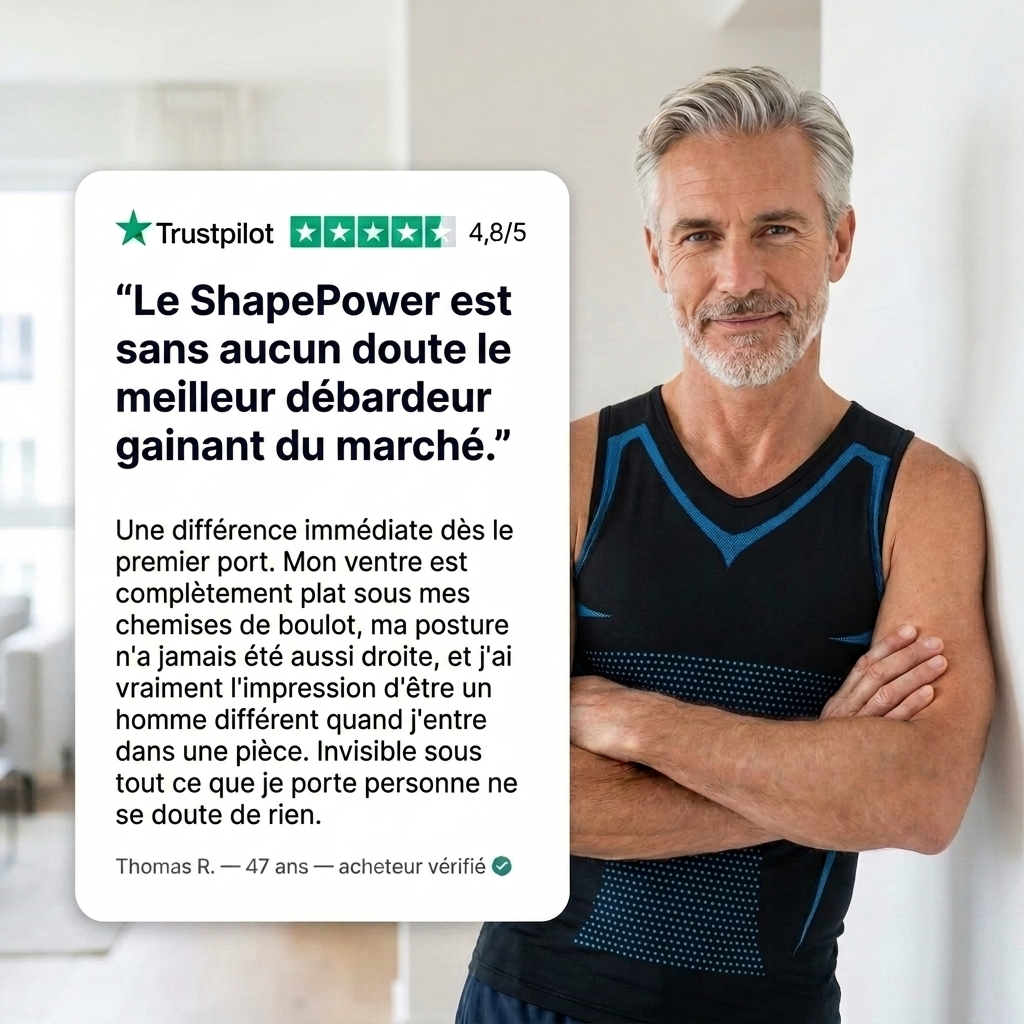 Demain+ Plus besoin de rentrer le ventre. Il reste plat tout seul.